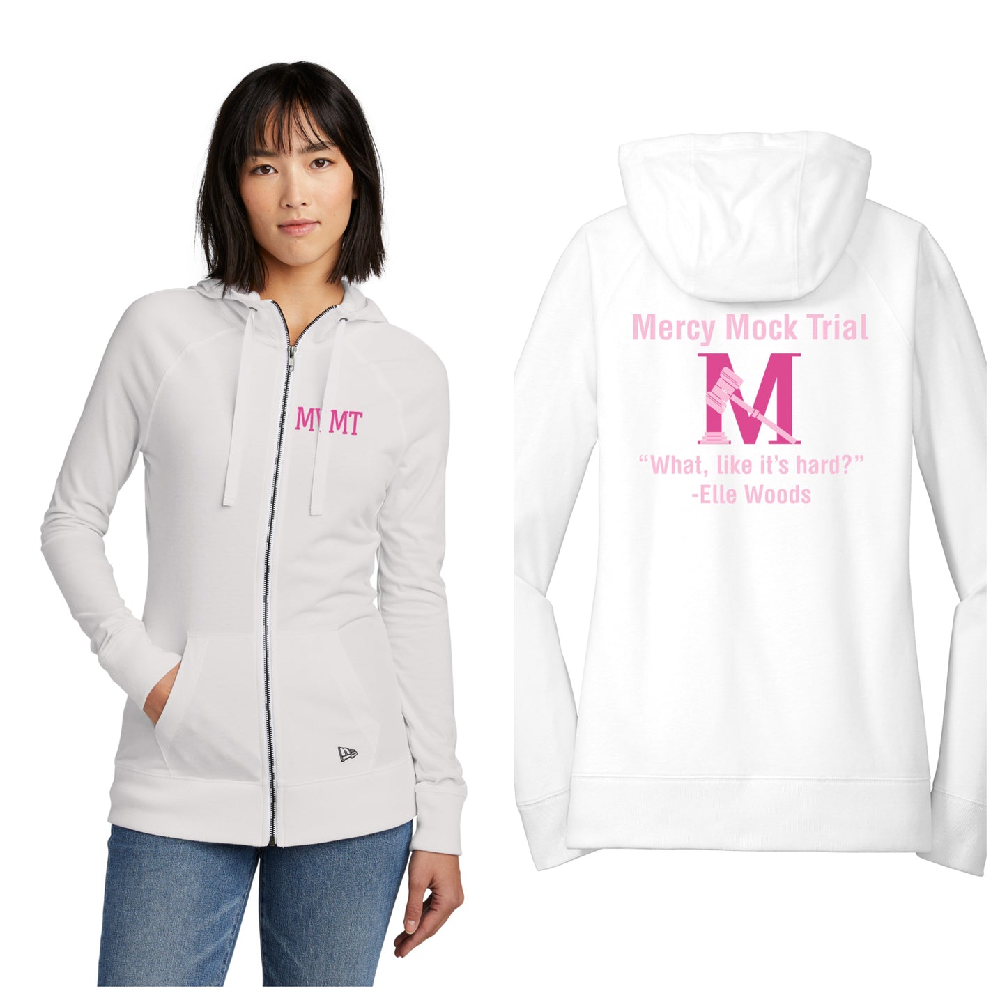 Mercy Mock Trial New Era® Women's Sueded Cotton Blend Full-Zip Hoodie