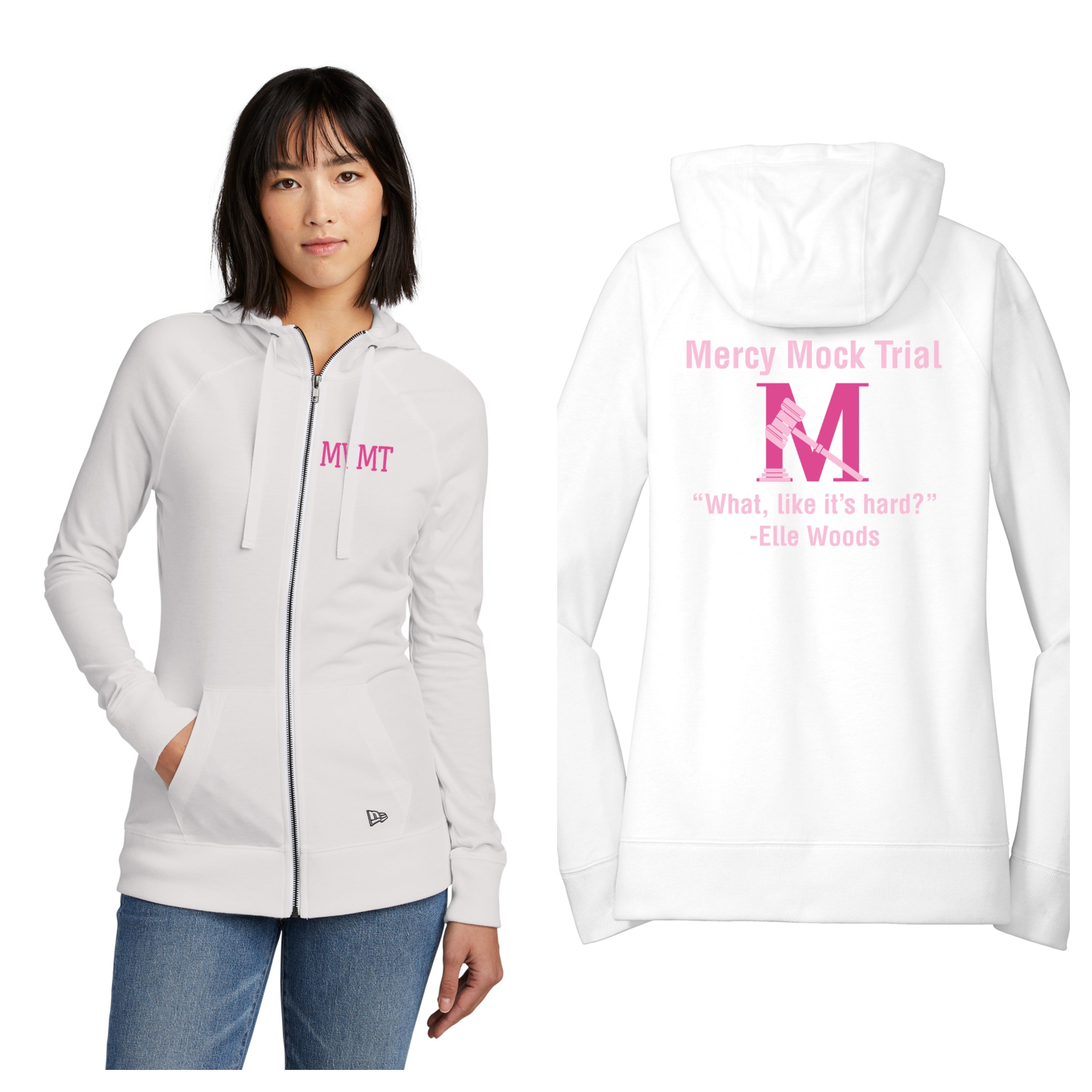 Mercy Mock Trial New Era® Women's Sueded Cotton Blend Full-Zip Hoodie