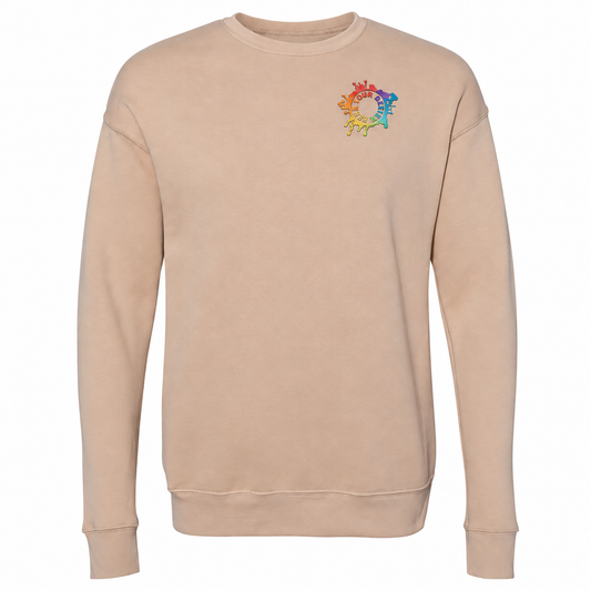 Bella + Canvas Unisex Cotton/Polyester Fleece Drop Shoulder Crew Neck Sweatshirt Embroidery