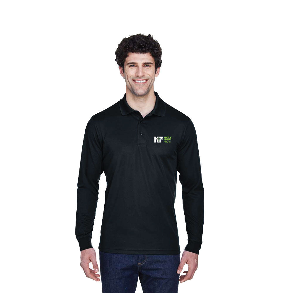 Holy Family Novi Embroidered Men's Long Sleeve Polo