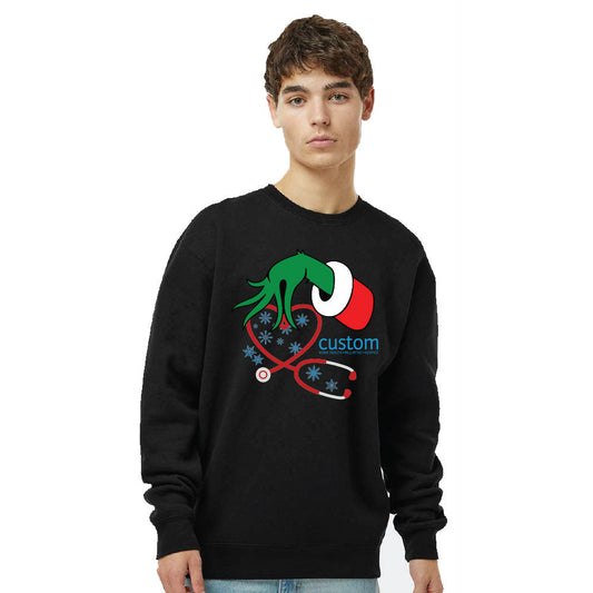 Custom Home Health - Christmas Flakes Unisex Independent Heavy Blend  Sweatshirt