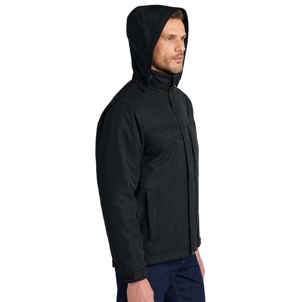 Aaustin  - Embroidered Port Authority Herringbone 3-in-1 Parka