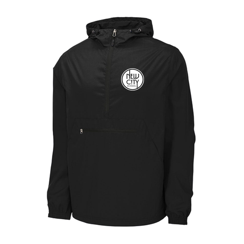New City School -  Left Chest Circle Print  - Sport -Tek Packable Anorak Adult Jacket