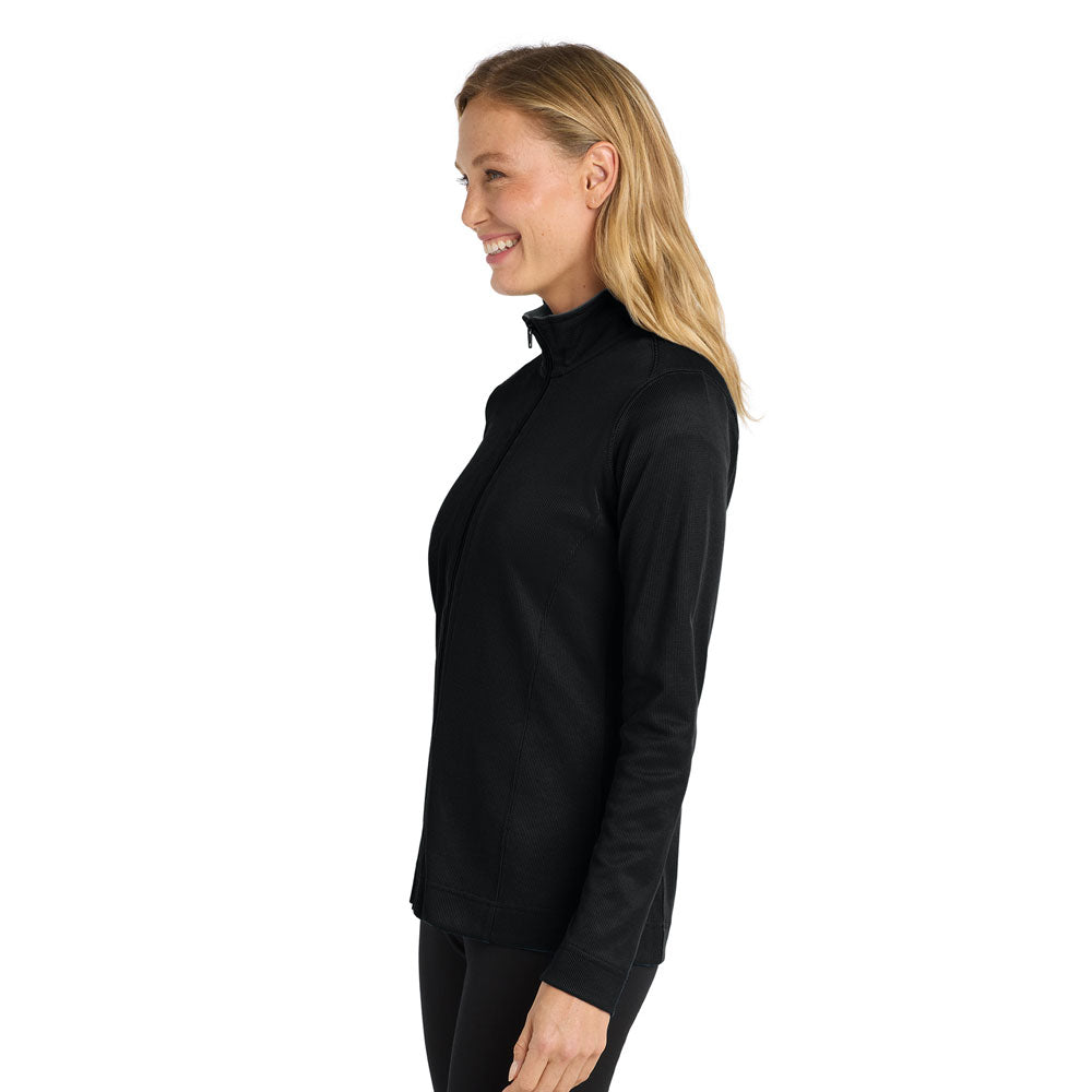 Aaustin  Embroidered Port Authority Ladies Vertical Texture Full-Zip Jacket