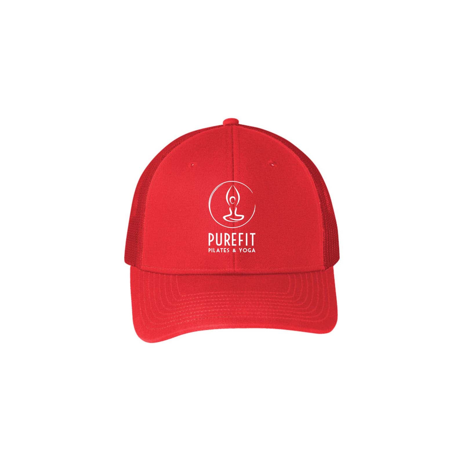 Pure Fit Printed Logo Port Authority® Snapback Trucker Cap