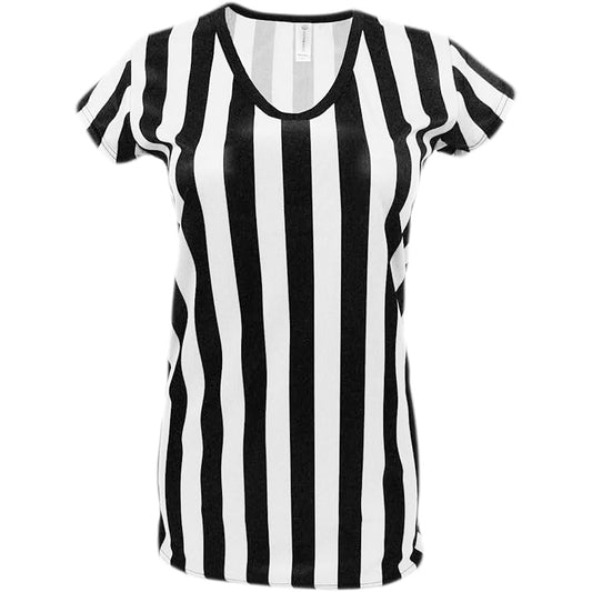 Women's V-Neck Referee Shirts for Ref Uniforms or Costumes