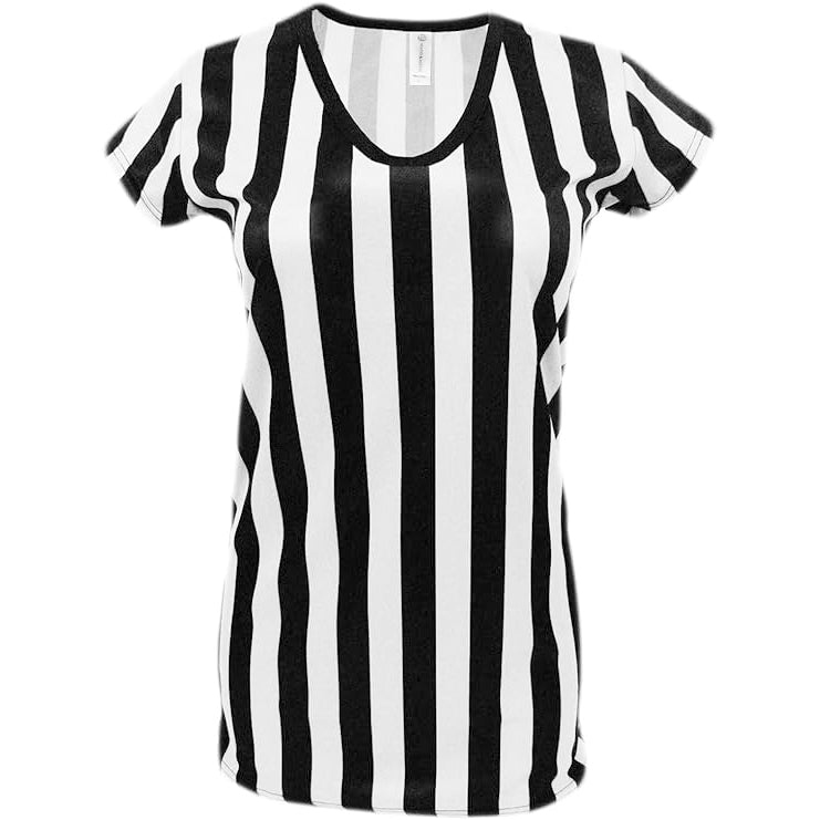 Women's V-Neck Referee Shirts for Ref Uniforms or Costumes