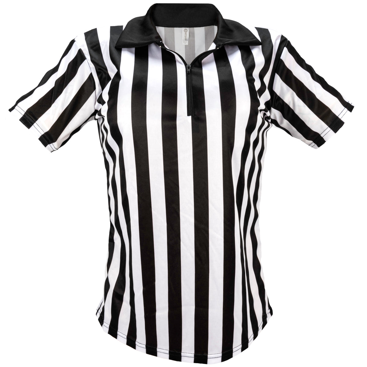 Women's Quarter-Zip Referee Costume T-Shirt For Officials and Uniforms