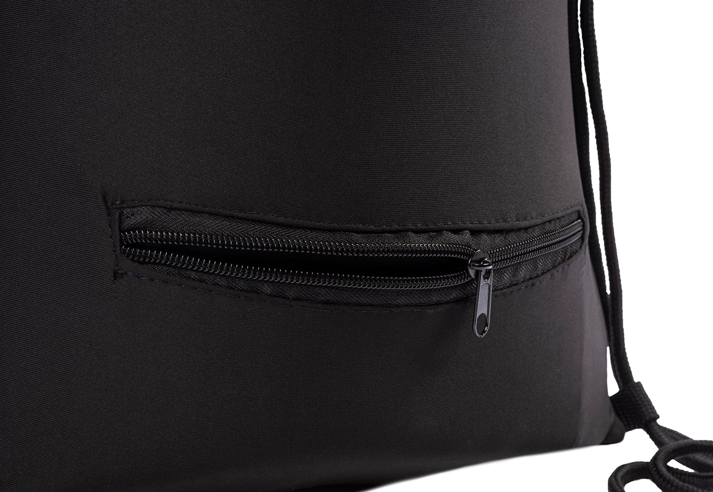 Embroidery Mélange Drawstring Gym Bag With Zipper Pocket