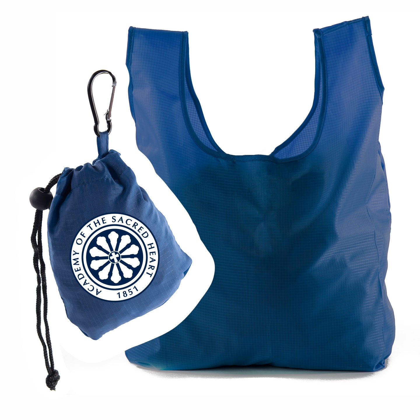 ASH - Printed Rose Window Portable Shopping Bag with Keychain Pouch
