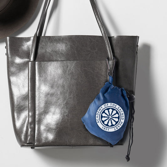ASH - Printed Rose Window Portable Shopping Bag with Keychain Pouch