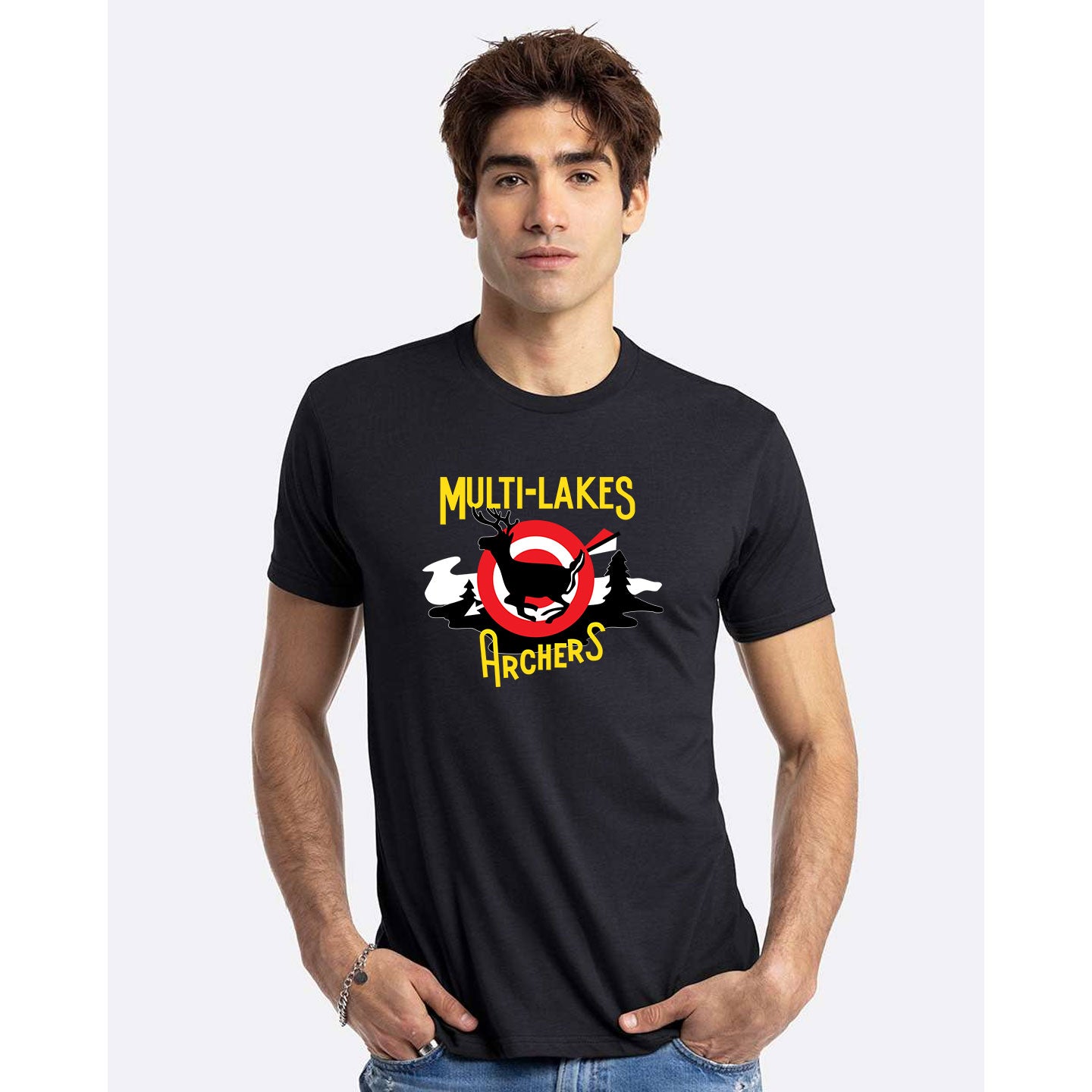 Multi-Lakes Full Printed Unisex Blended Comfort T-Shirt Vintage Range