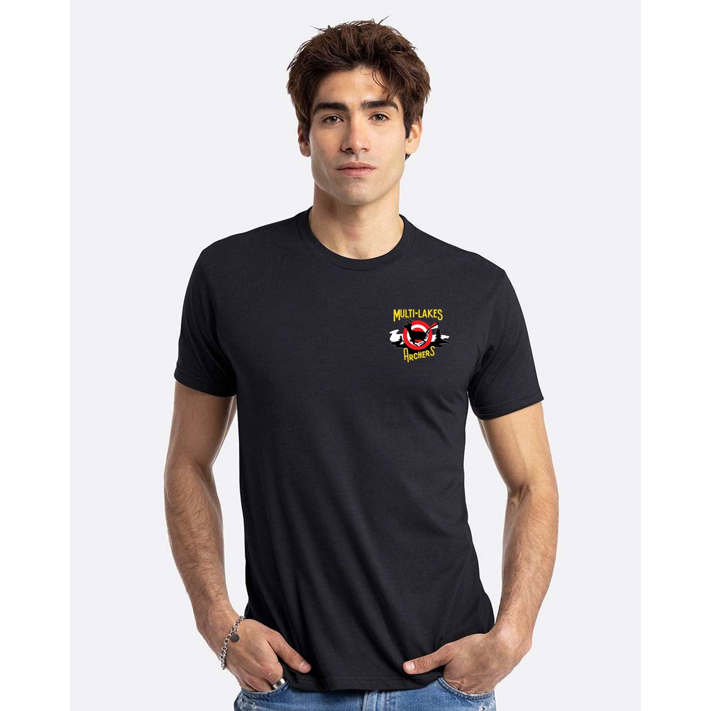 Multi-Lakes Printed Unisex Blended Comfort T-Shirt Vintage Range Shirt