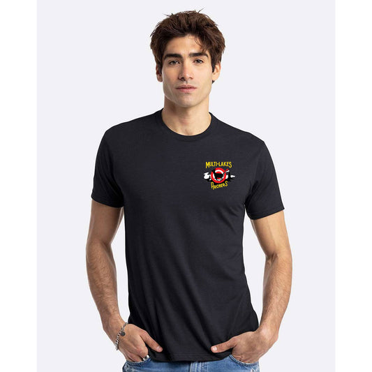 Multi-Lakes Printed Unisex Blended Comfort T-Shirt Vintage Range Shirt
