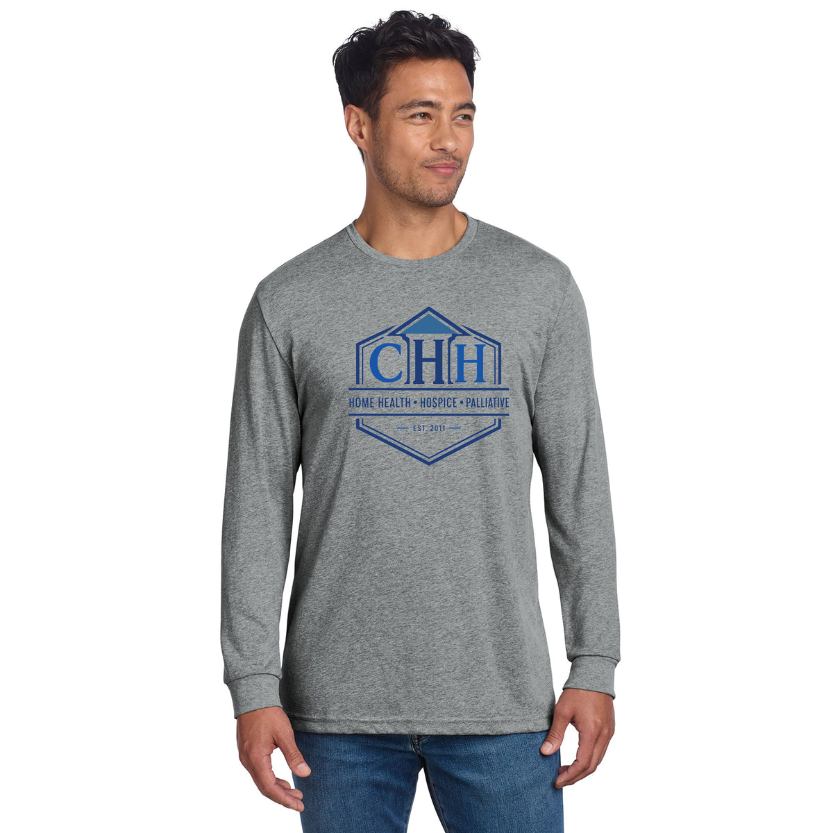 Custom Home Health - Throwback Icon Unisex Next Level Long Sleeve T-Shirt