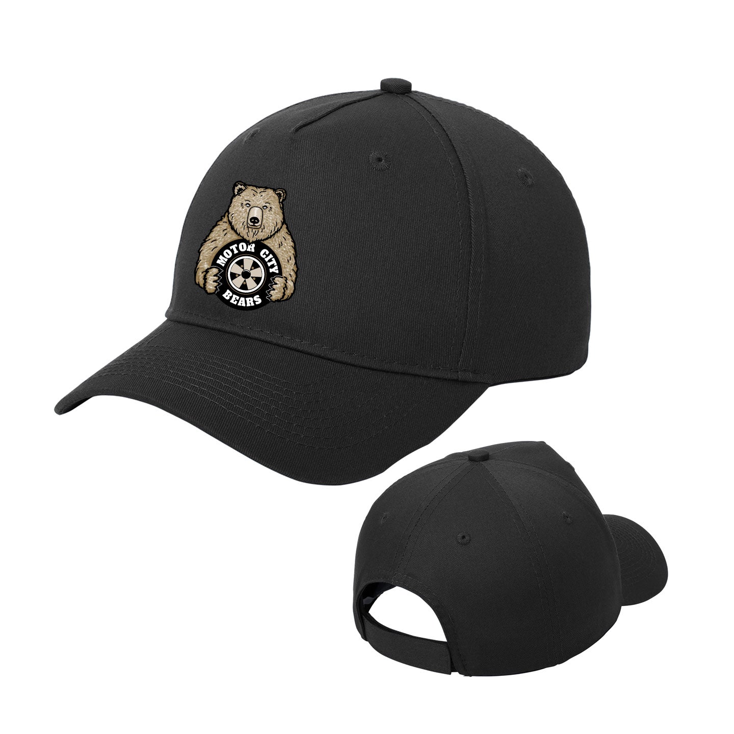 Motor City Bears - Printed Port & Co 5-Panel Twill Cap