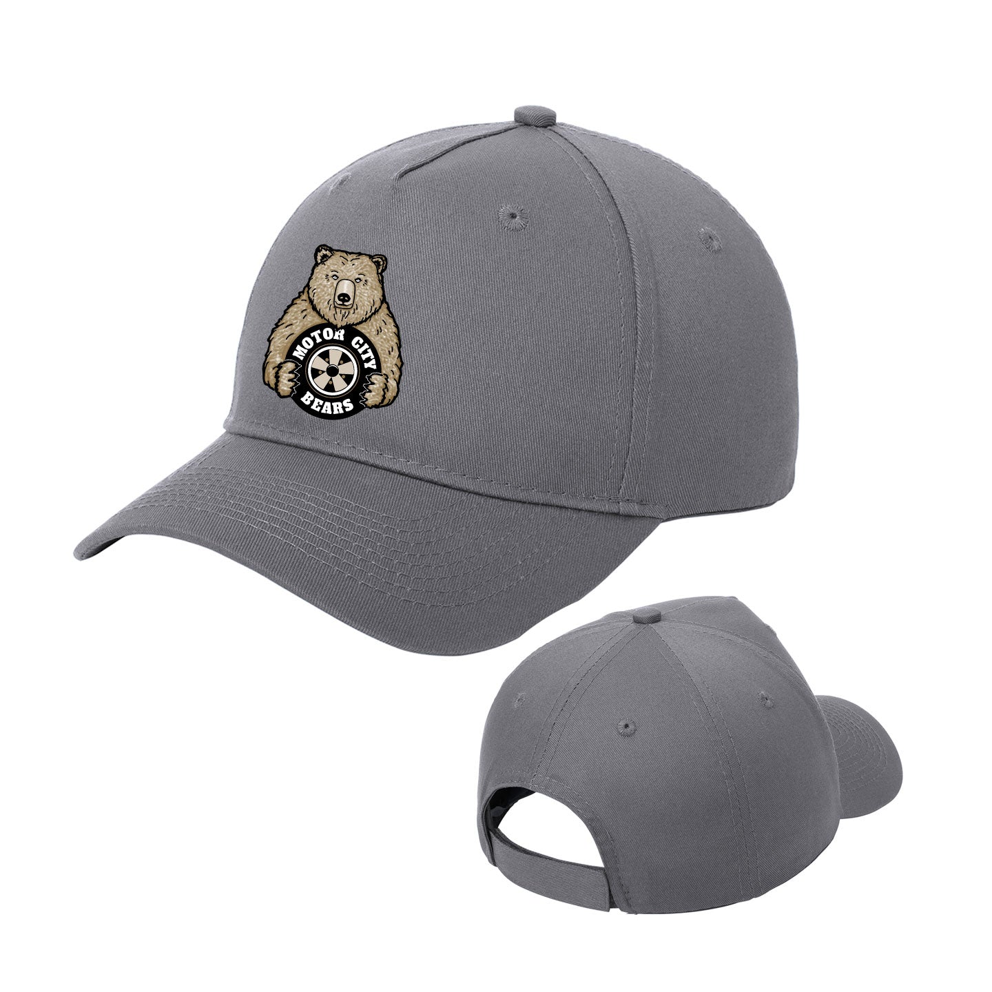 Motor City Bears - Printed Port & Co 5-Panel Twill Cap