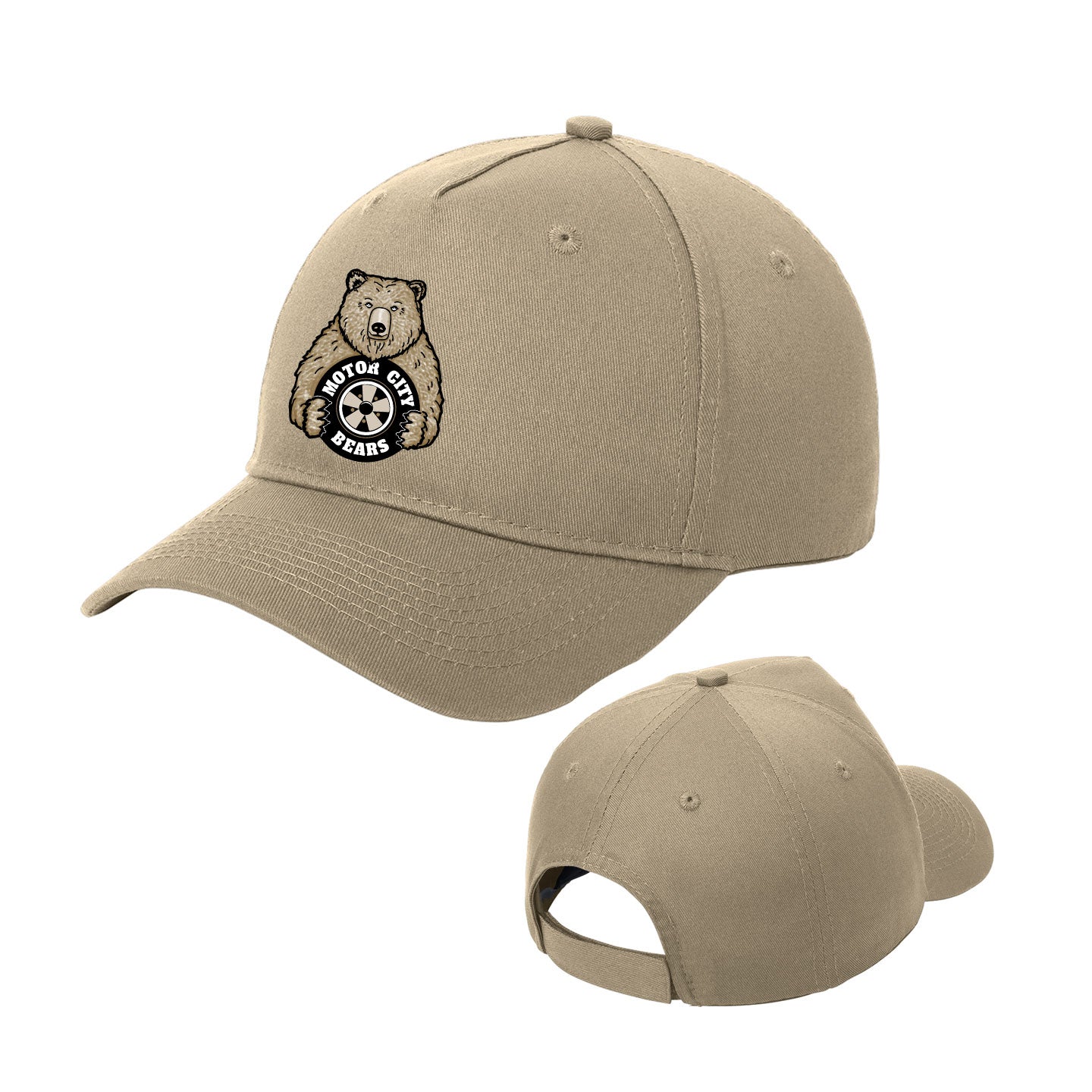 Motor City Bears - Printed Port & Co 5-Panel Twill Cap
