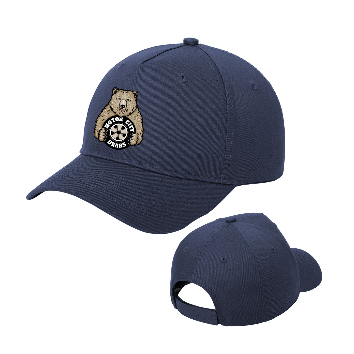 Motor City Bears - Printed Port & Co 5-Panel Twill Cap