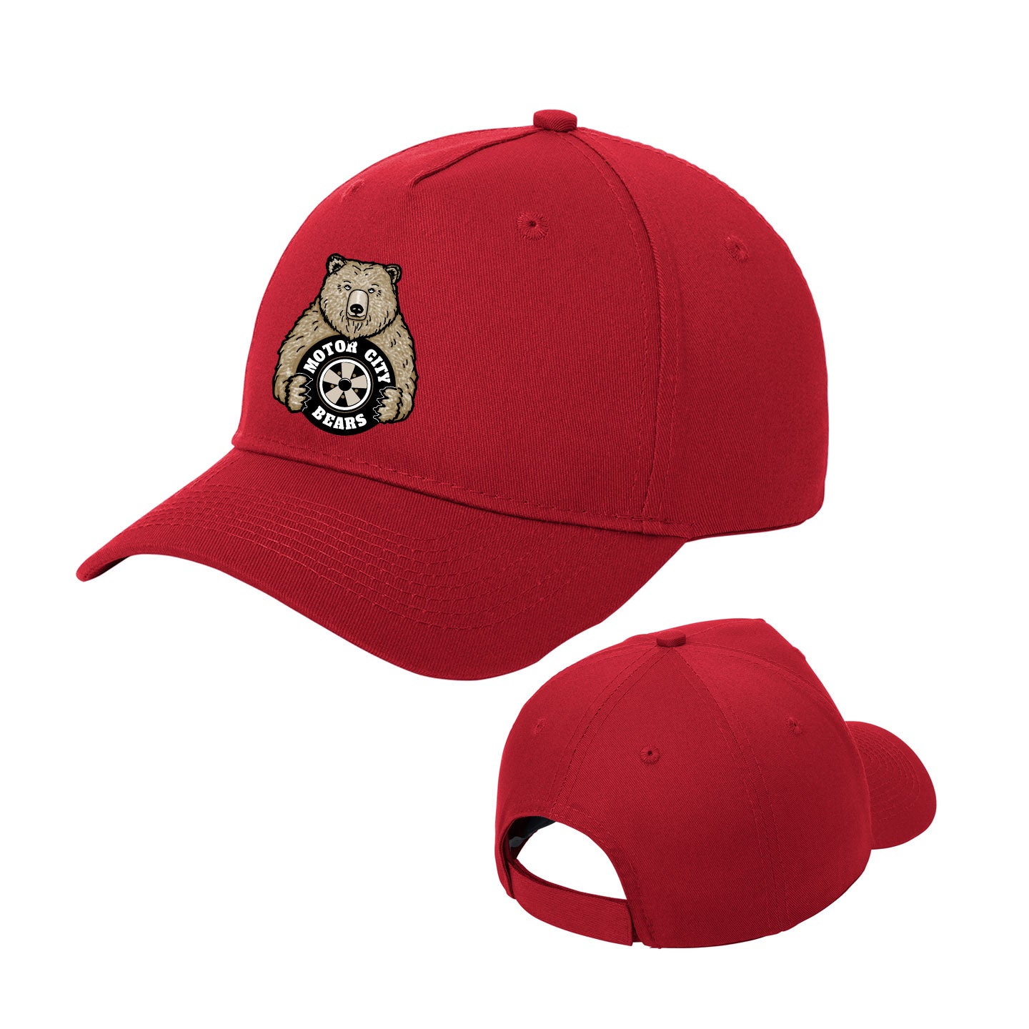 Motor City Bears - Printed Port & Co 5-Panel Twill Cap