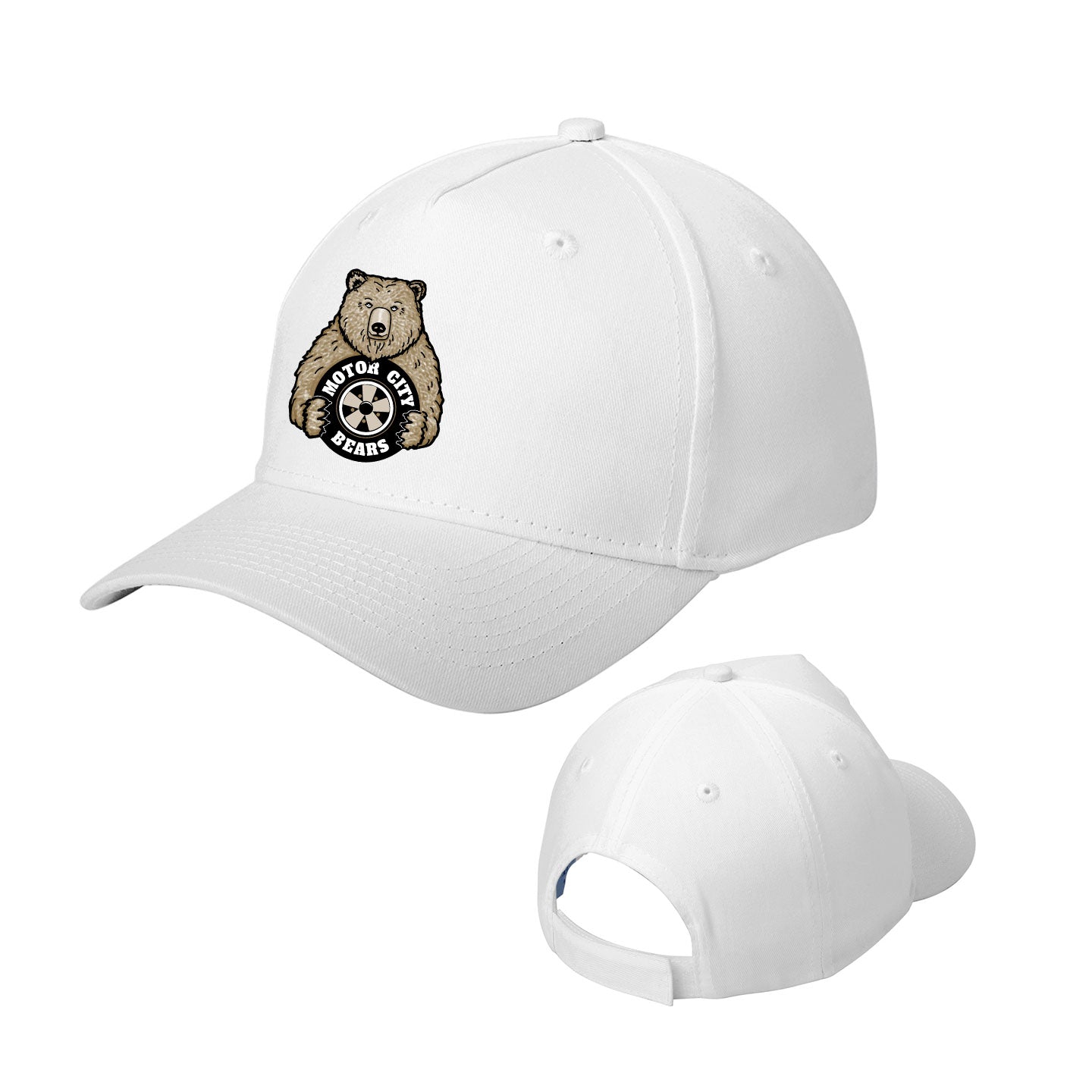 Motor City Bears - Printed Port & Co 5-Panel Twill Cap