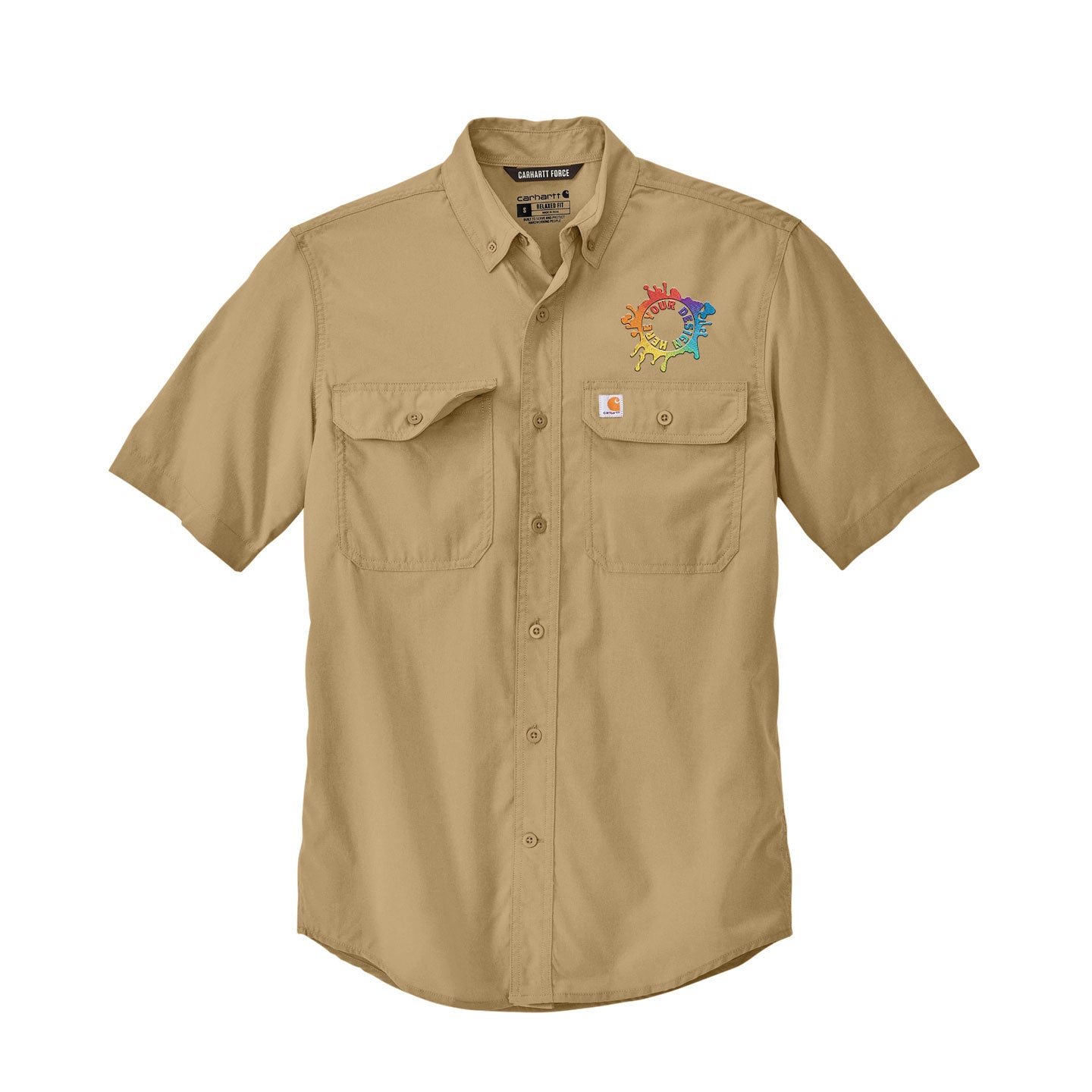 Carhartt Force Solid Short Sleeve Shirt Embroidery