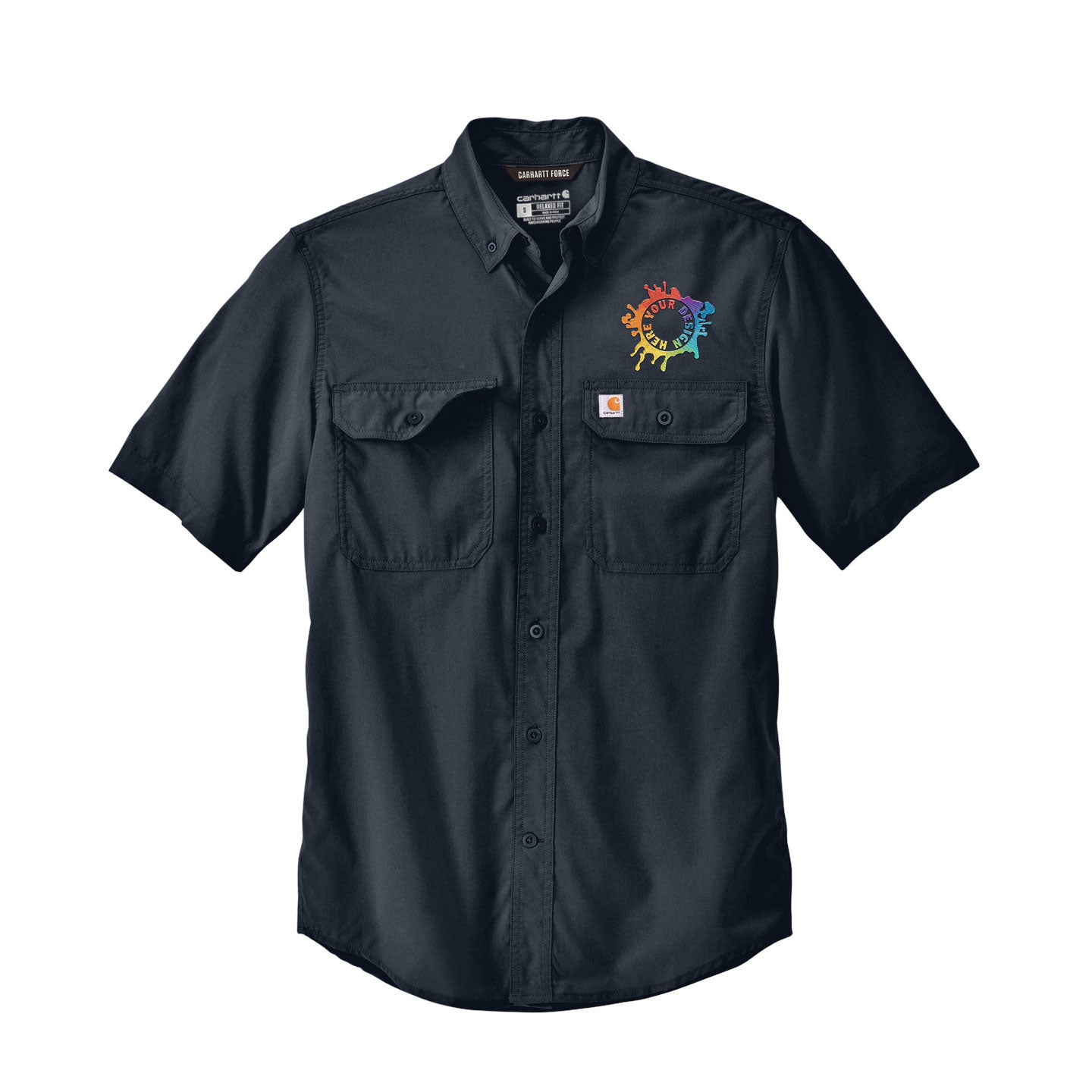 Carhartt Force Solid Short Sleeve Shirt Embroidery