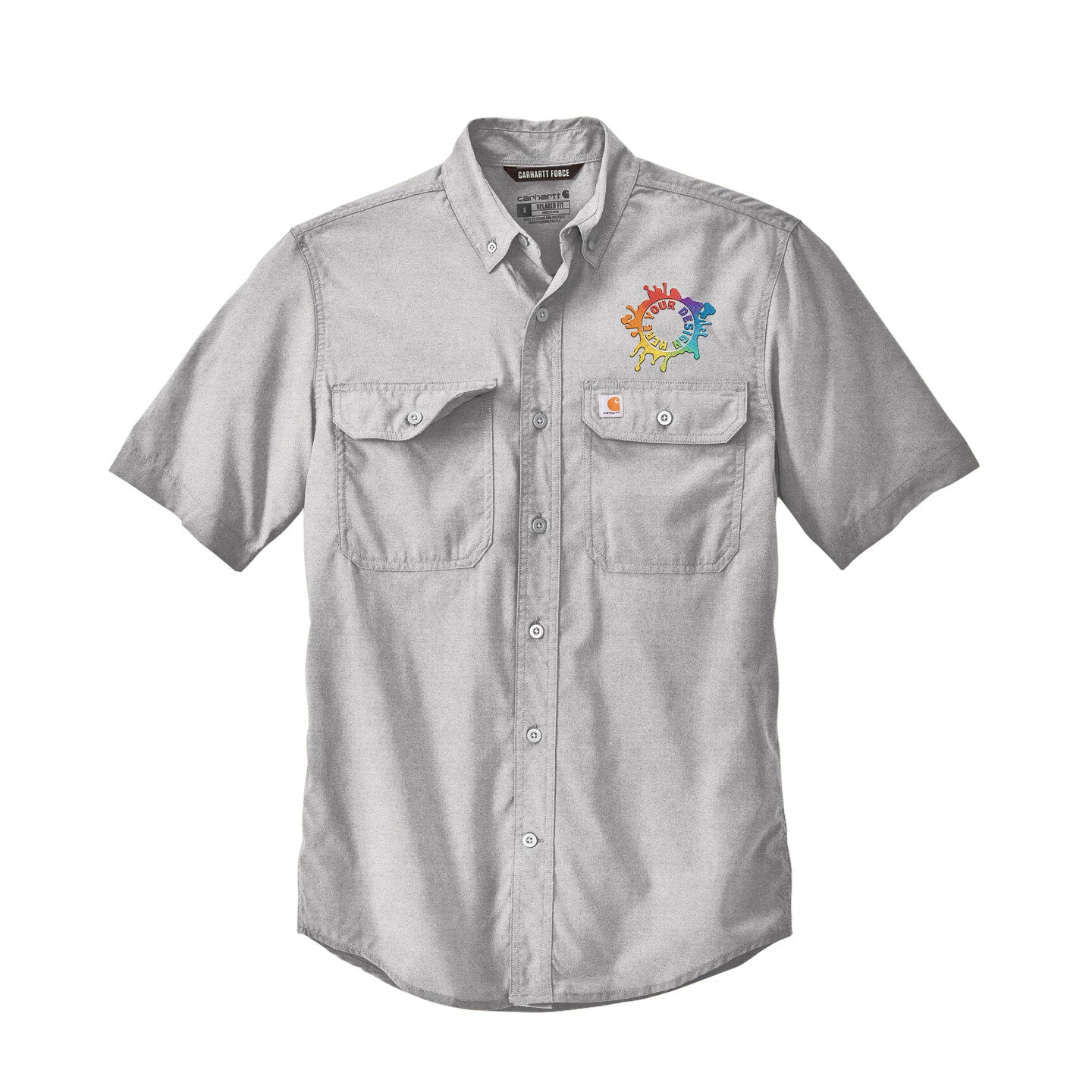 Carhartt Force Solid Short Sleeve Shirt Embroidery