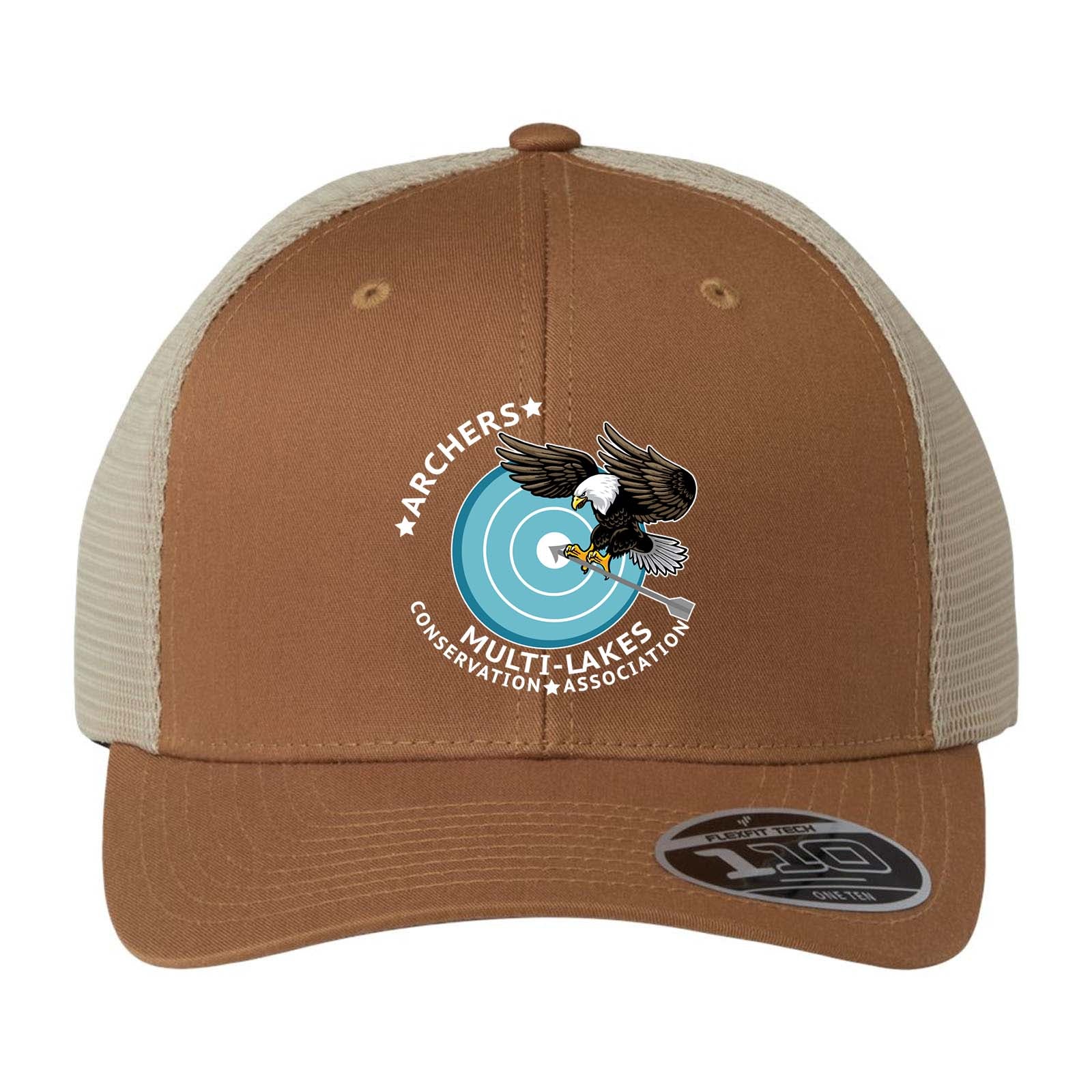 Multi-Lakes Flexfit 110M Trucker Mesh-Back Cap Embroidery