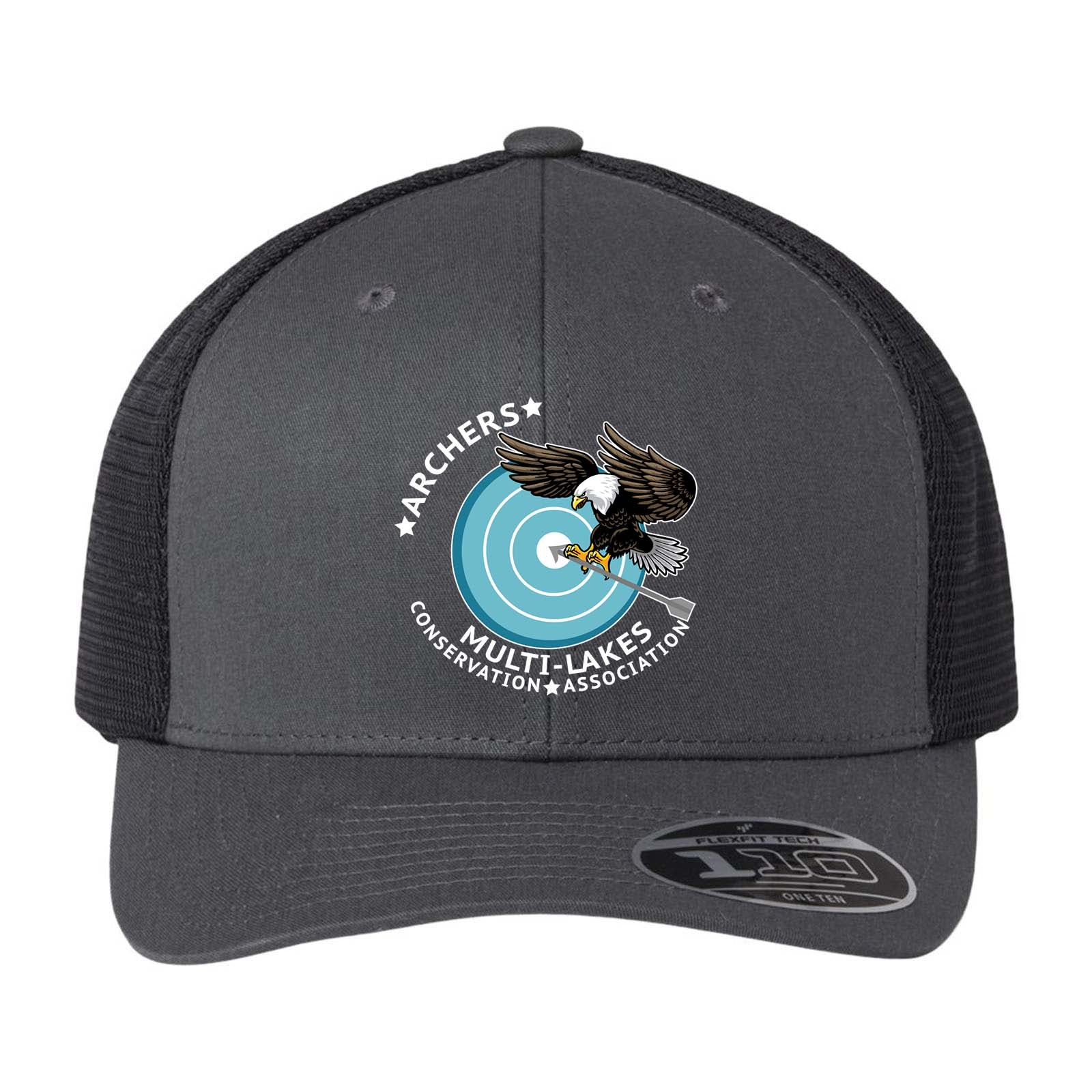 Multi-Lakes Flexfit 110M Trucker Mesh-Back Cap Embroidery