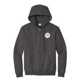 New City School -  Left Chest Circle Print  - Port & Company Essential Full Zip Hooded Sweatshirt
