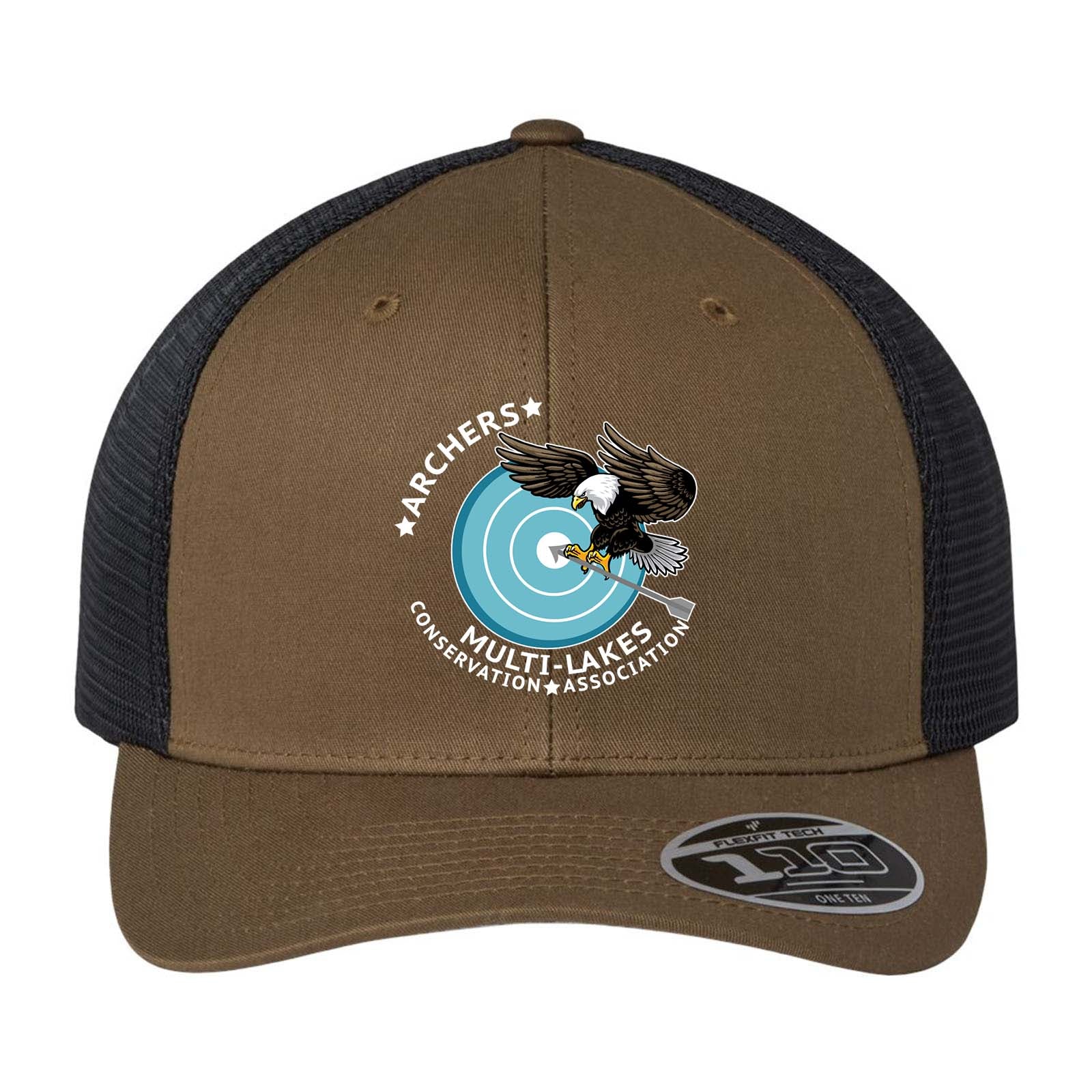 Multi-Lakes Flexfit 110M Trucker Mesh-Back Cap Embroidery