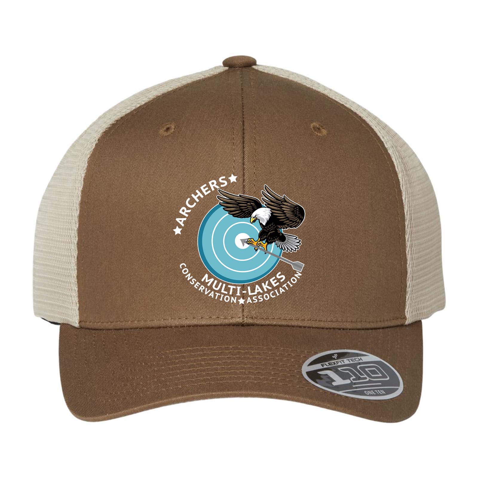 Multi-Lakes Flexfit 110M Trucker Mesh-Back Cap Embroidery