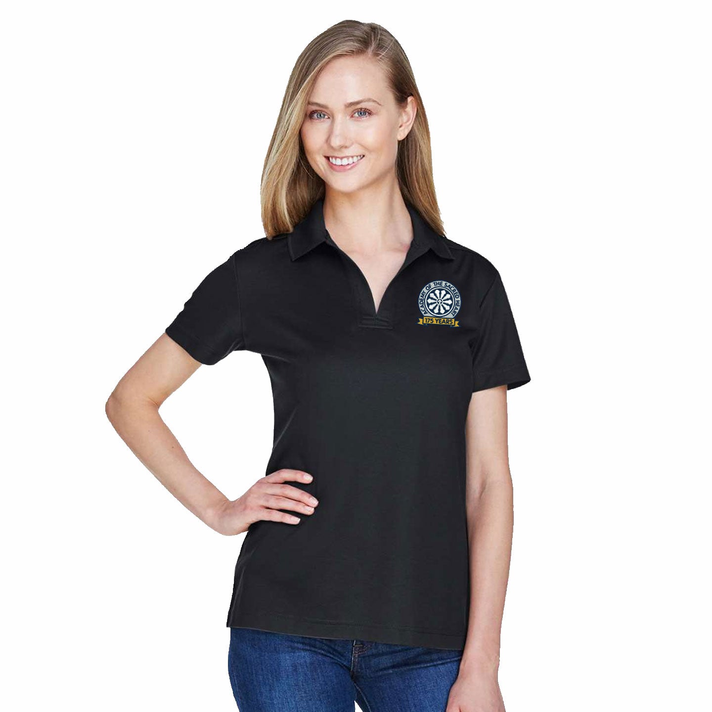 ASH -  Embroidered 175 Years Women's Devon & Jones CrownLux Blend Polo