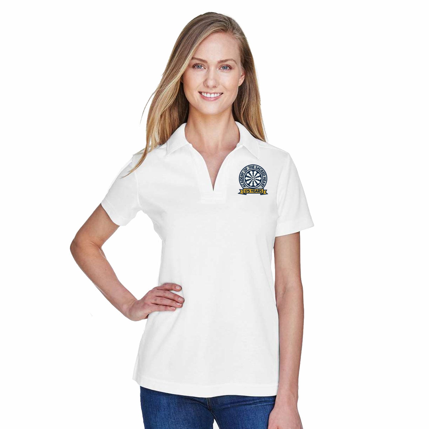 ASH -  Embroidered 175 Years Women's Devon & Jones CrownLux Blend Polo