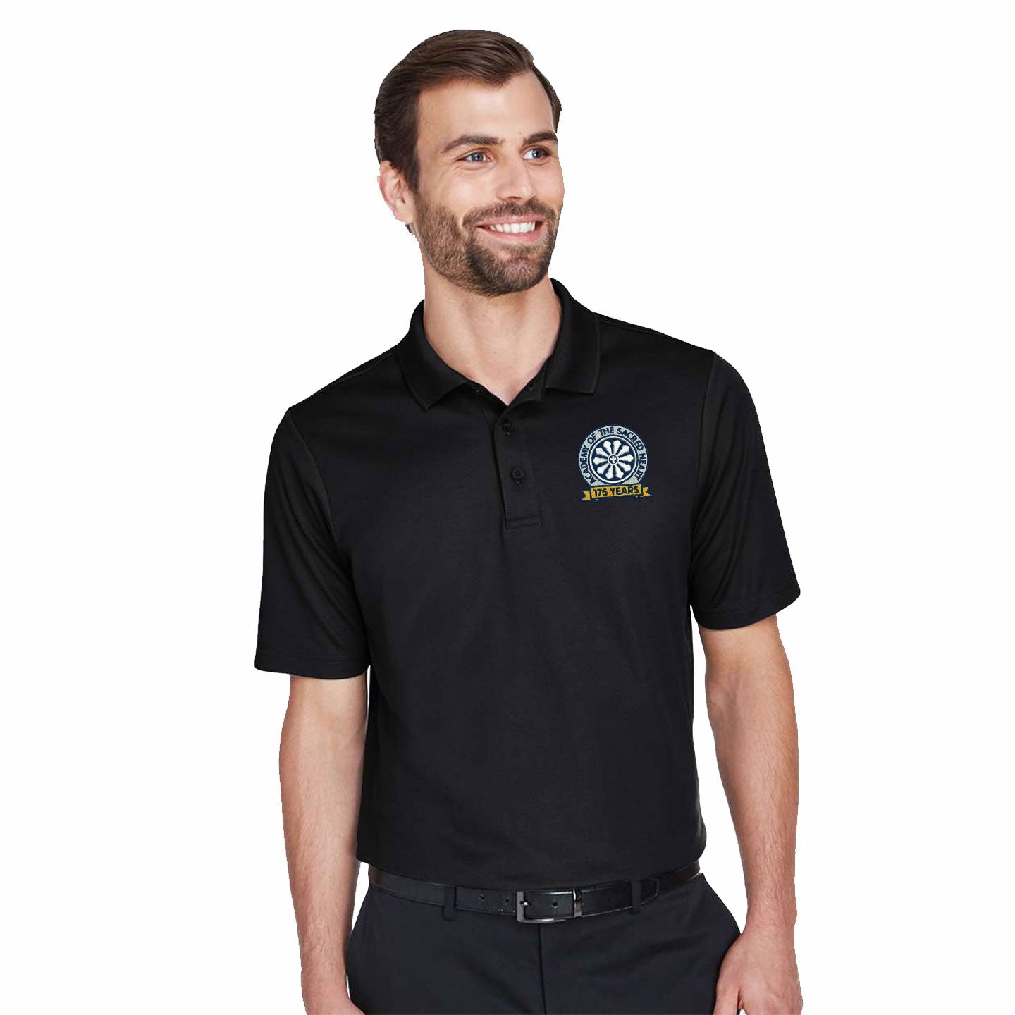 ASH -  Embroidered 175 Years Men's Devon & Jones CrownLux Blend Polo