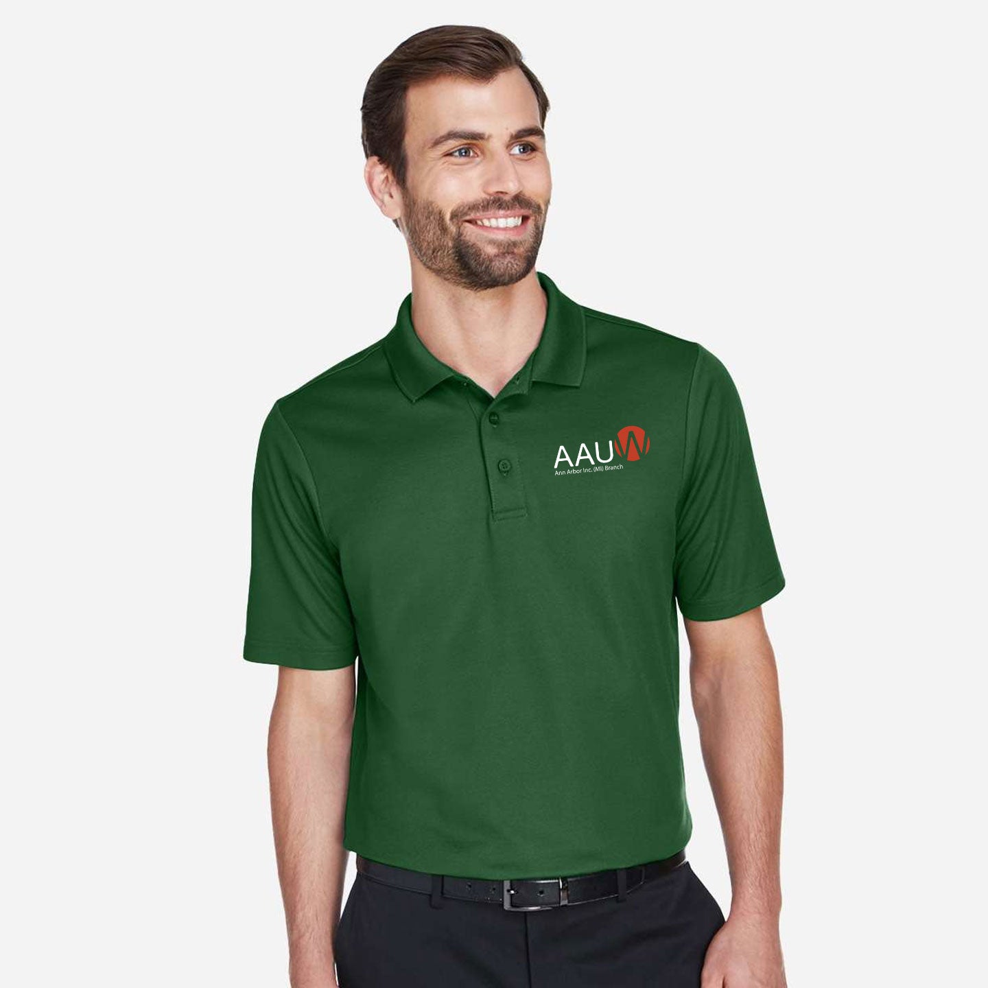 AAUW -  Embroidered Men's Devon & Jones CrownLux Blend Polo