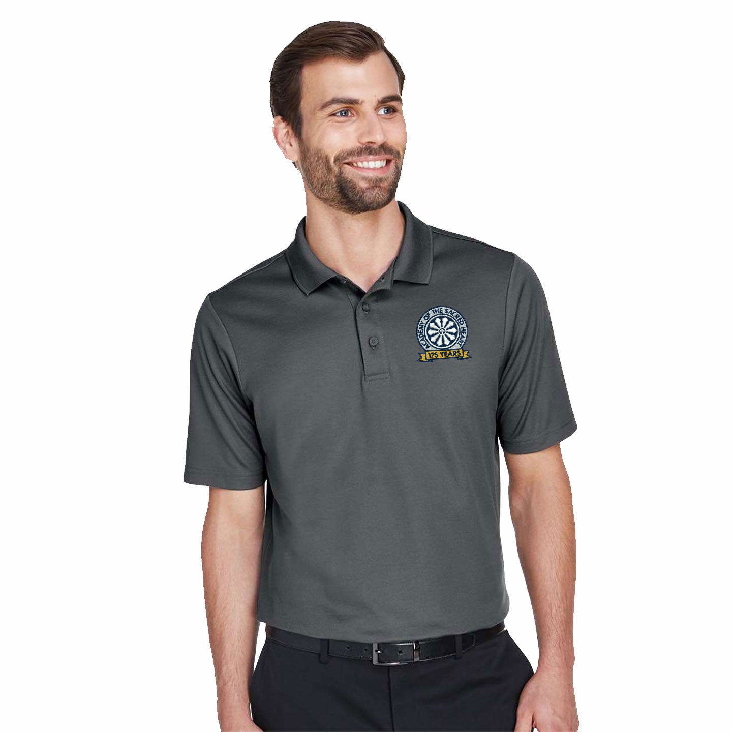 ASH -  Embroidered 175 Years Men's Devon & Jones CrownLux Blend Polo