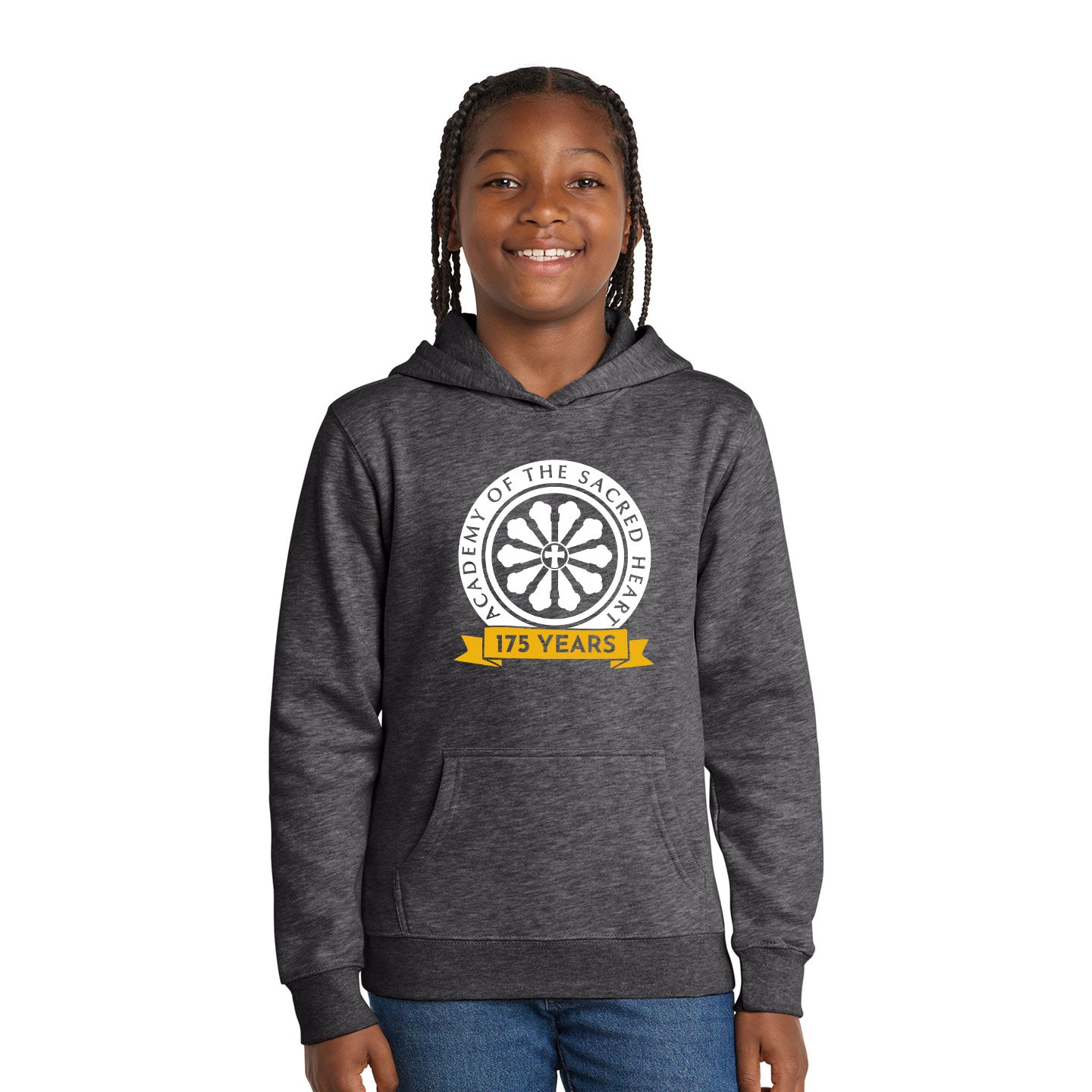 ASH - Printed 175 Years Youth  District VIT Fleece Pullover Hoodie