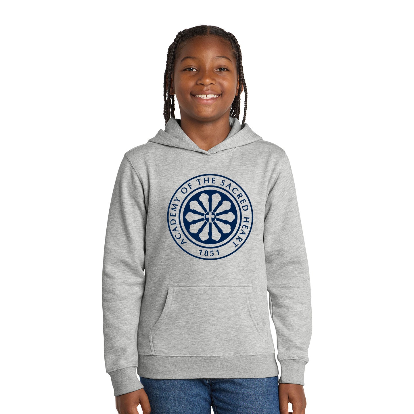 ASH - Printed Rose Window Youth  District VIT Fleece Pullover Hoodie