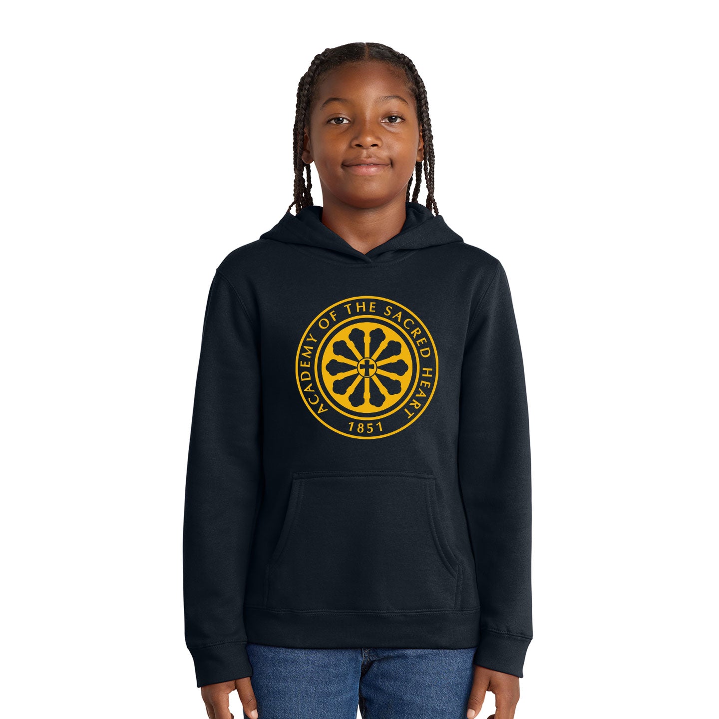 ASH - Printed Rose Window Youth  District VIT Fleece Pullover Hoodie