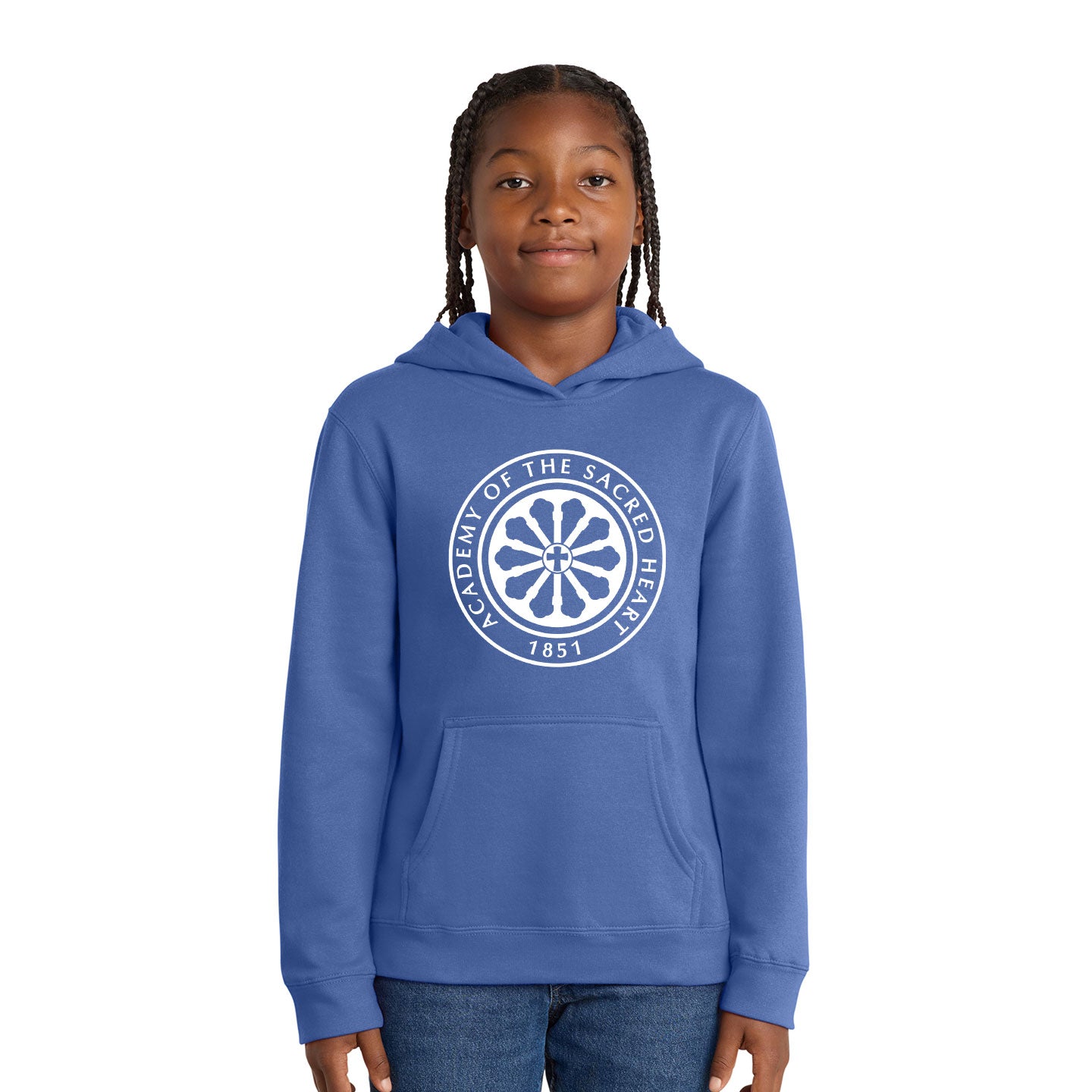 ASH - Printed Rose Window Youth  District VIT Fleece Pullover Hoodie