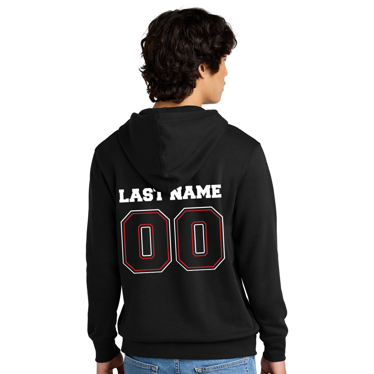 Roseville MS Panthers Football - Personalized District VIT Adult Fleece Hoodie