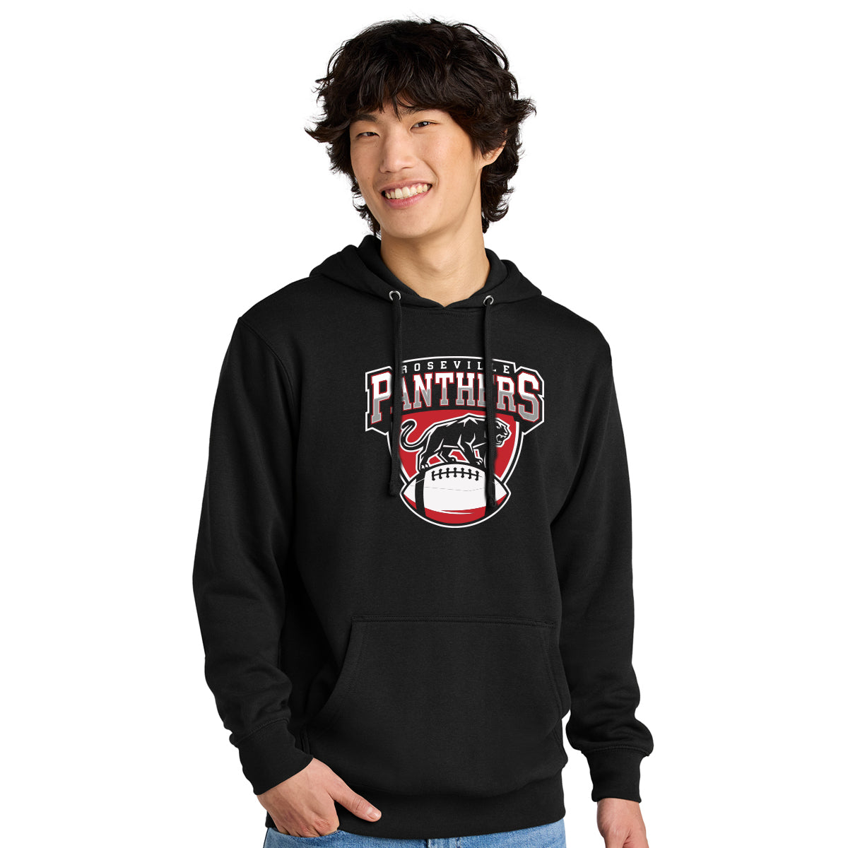 Roseville MS Panthers Football - Personalized District VIT Adult Fleece Hoodie