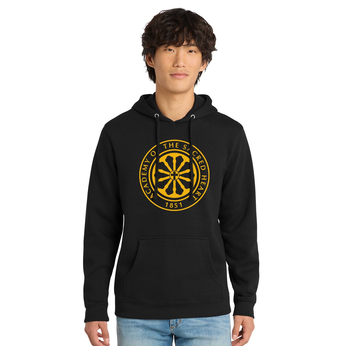 ASH - Printed Rose Window Unisex District VIT Fleece Pullover Hoodie