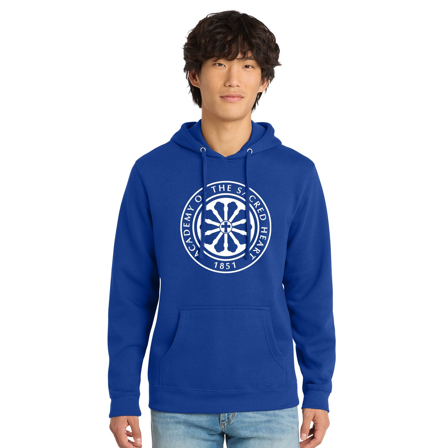 ASH - Printed Rose Window Unisex District VIT Fleece Pullover Hoodie