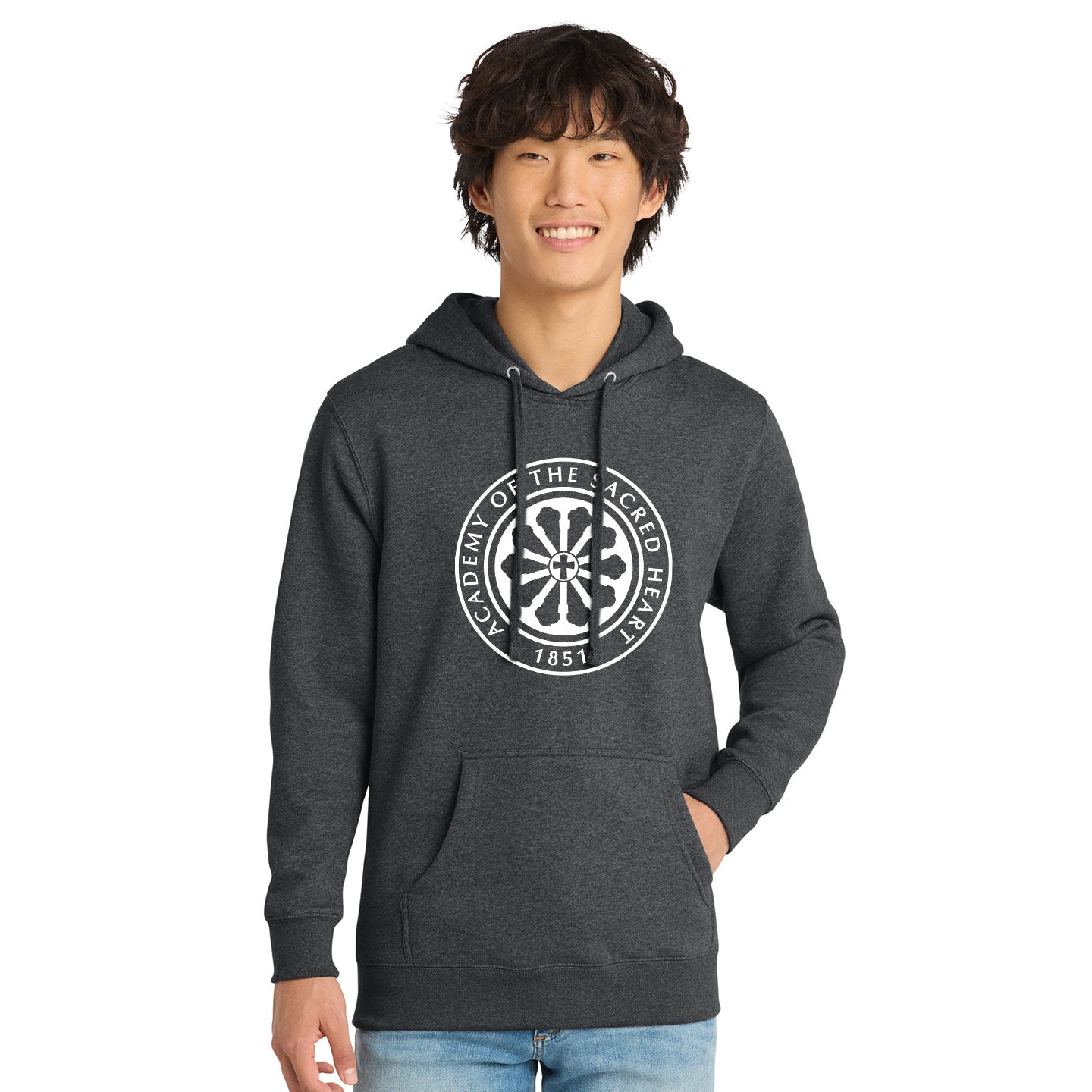 ASH - Printed Rose Window Unisex District VIT Fleece Pullover Hoodie