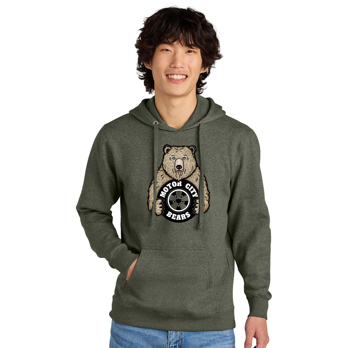 Motor City Bears - Printed District V.I.T. Fleece Pullover Hoodie