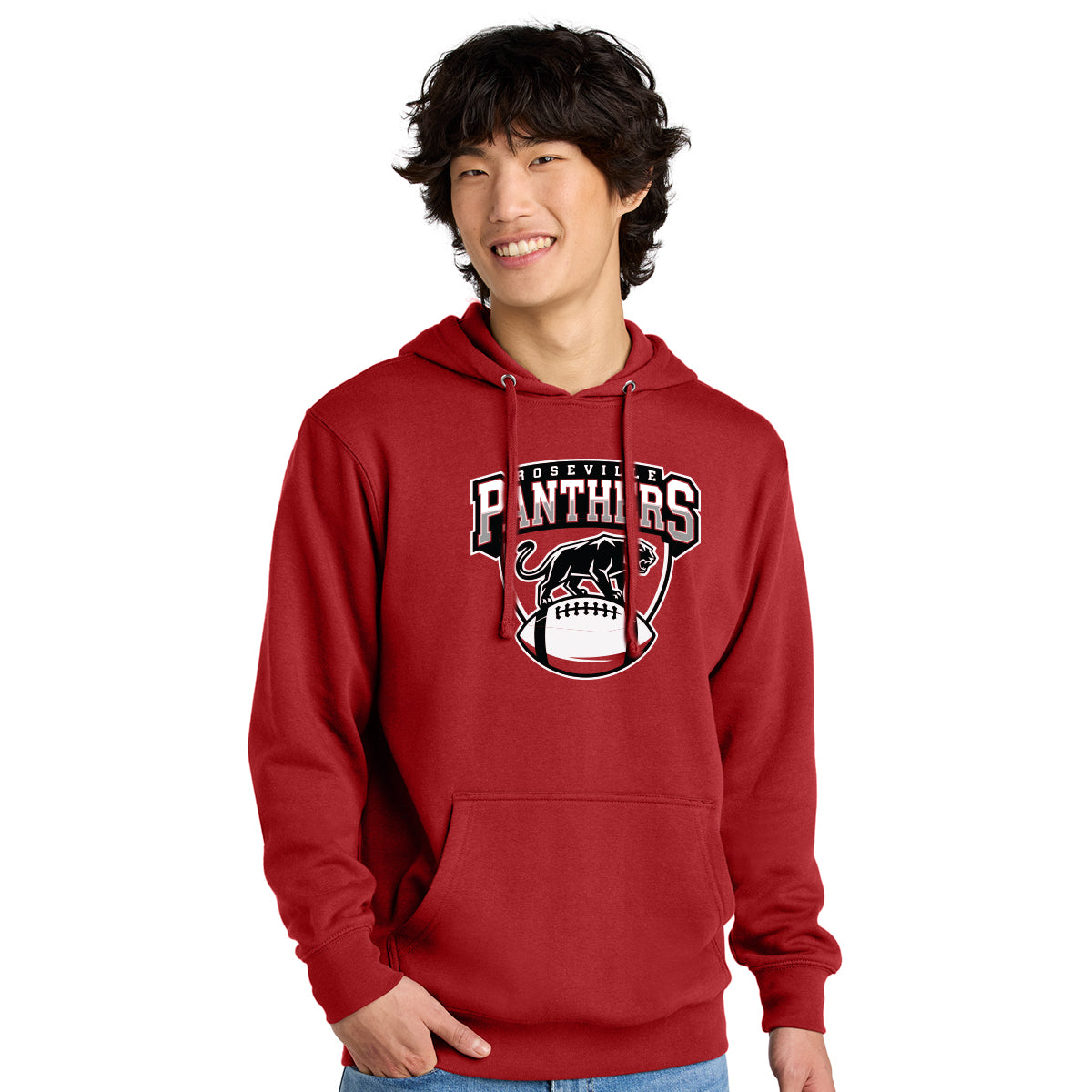 Roseville MS Panthers Football - Personalized District VIT Adult Fleece Hoodie