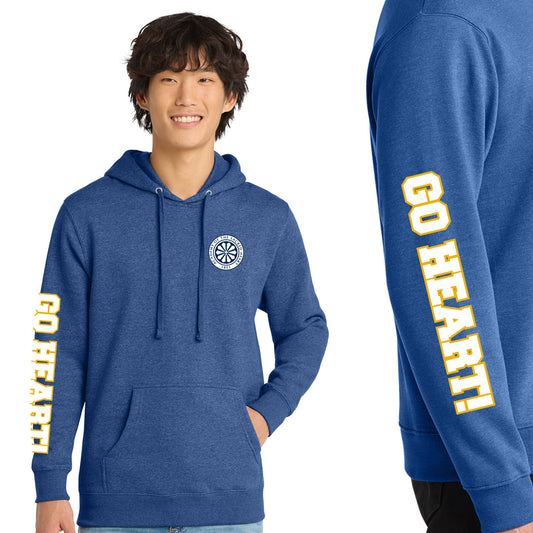 ASH - Go Heart! Printed Unisex District VIT Fleece Pullover Hoodie